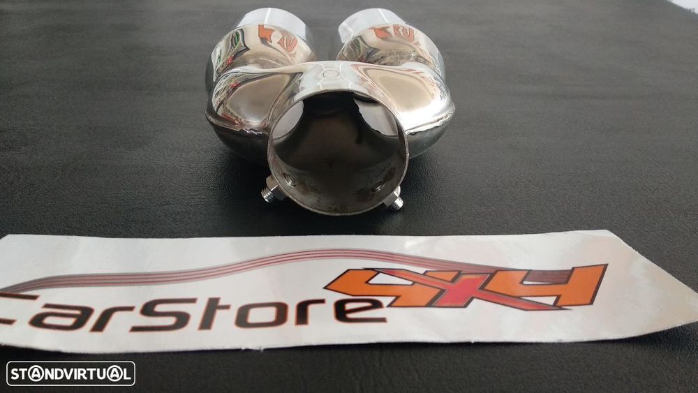 Ponteira de escape Inox Dupla  76mm