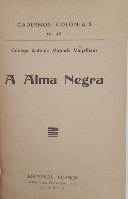 A Alma Negra - Cadernos Coloniais