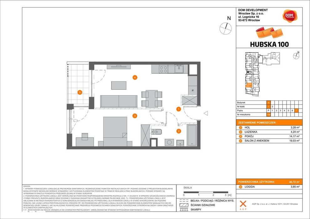 2-pokojowe mieszkanie 40m2 + loggia Bezpośrednio