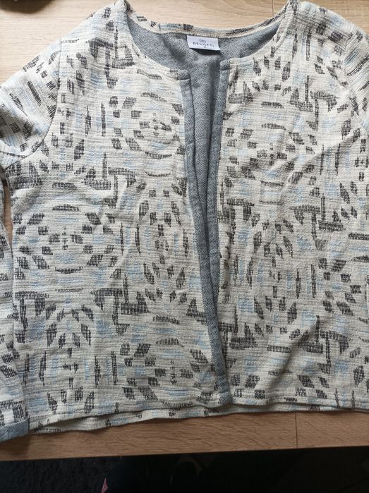 Gina Benotti, sweter/ kardigan, biały/ beżowy w kształty, XXXL