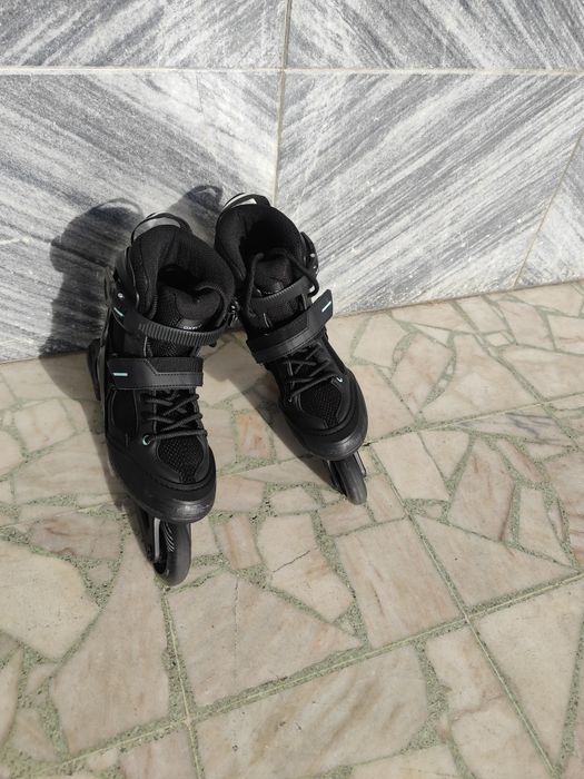 Patins em Linha + Conjunto de Proteções