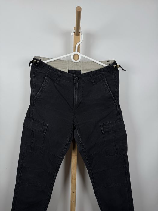 Carhartt Aviation Pant męskie czarne spodnie cargo bojówki bawełniane 28x32