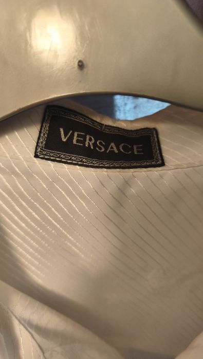 biała koszula Versace z krótkim rękawem