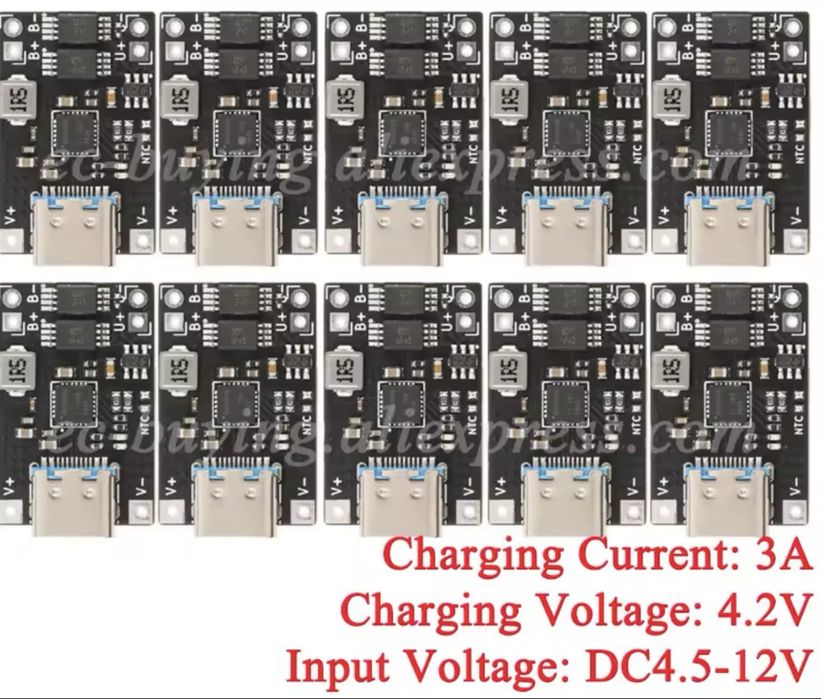 Плата заряду Type-C USB 3A з захистом BQ25606