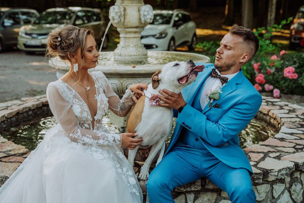 Suknia ślubna Acacia Madioni z trenem xxs xs