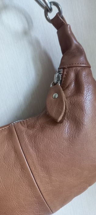 Брендова шкіряна сумка хобо багет