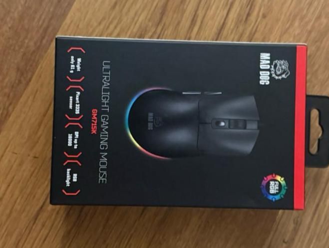 MAD DOG GM715K – ultralekka mysz gamingowa 58g | Pixart 3335 | 16000 D