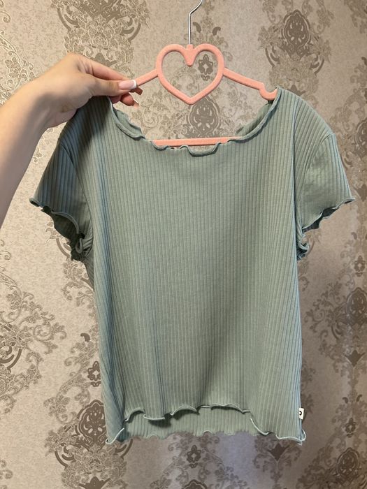 Нова кроп-футболка Denim Tom Tailor в рубчик, розмір S (з бірками)