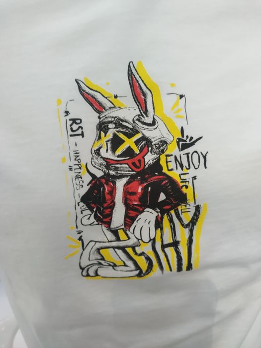 T-shirt z nadrukiem Rabbit z obu stron