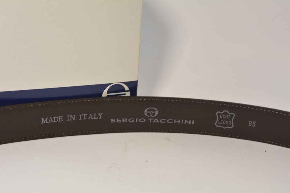 Brązowy pasek skórzany Sergio Tacchini