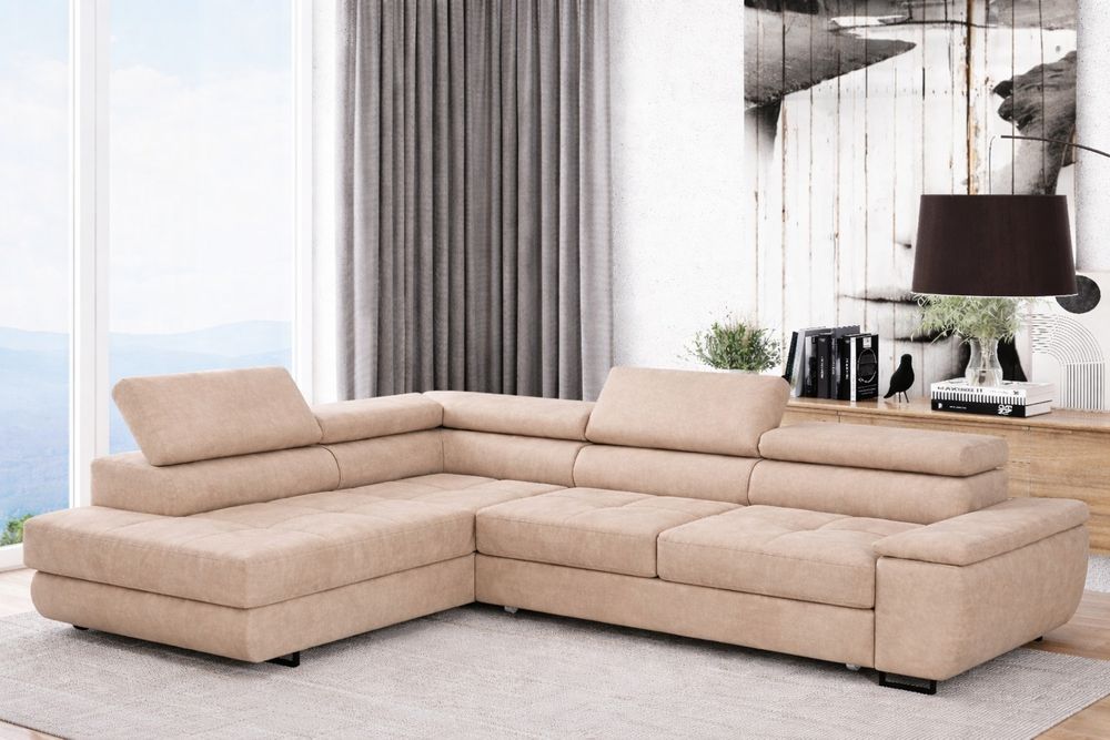 Narożnik Anton prosto od producenta regulowane zagłówki funkcja spania