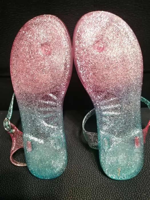 Sandały gumowe, japonki, brokat do wody 37-38