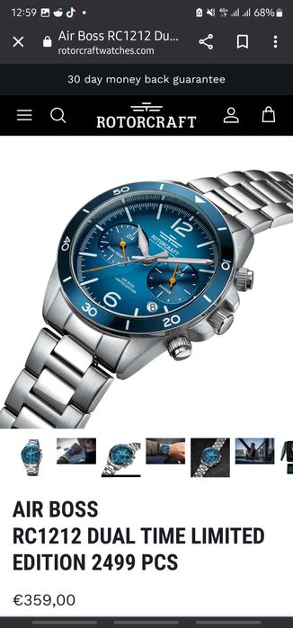 Relógio Rotorcraft Air Boss RC1212 (seiko)