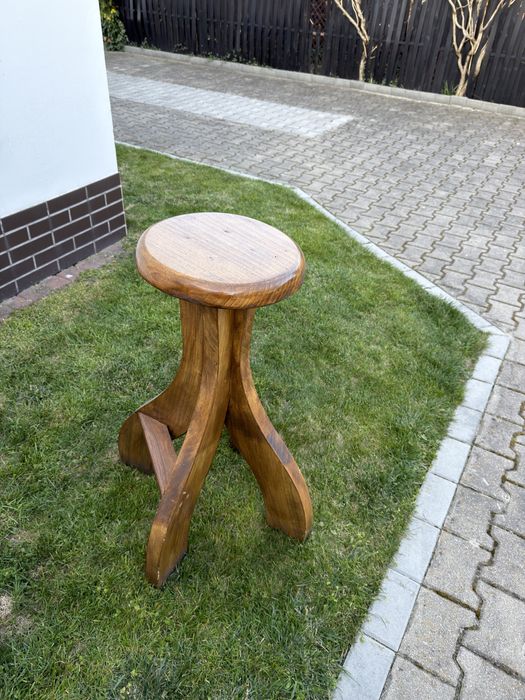 Krzesła barowe drewno 7 sztuk