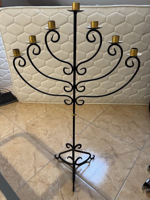 Castiçal em Ferro rustico