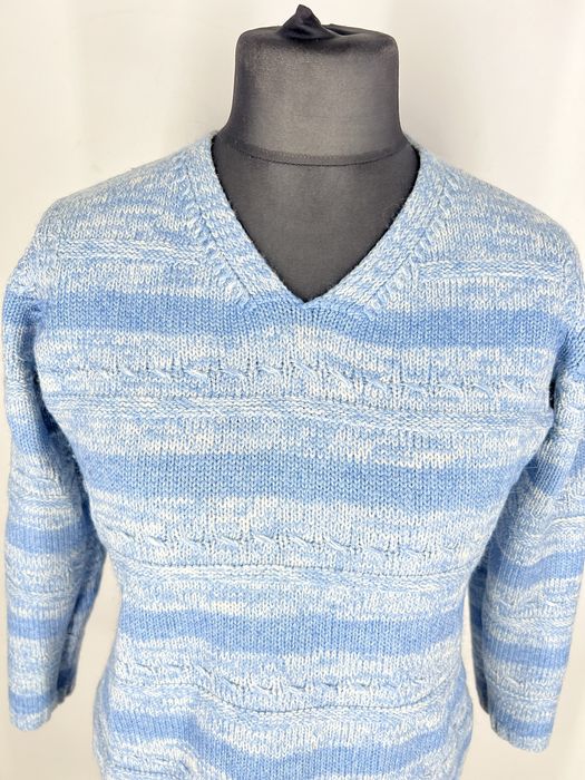 Sweter damski niebueski Olsen welna merino