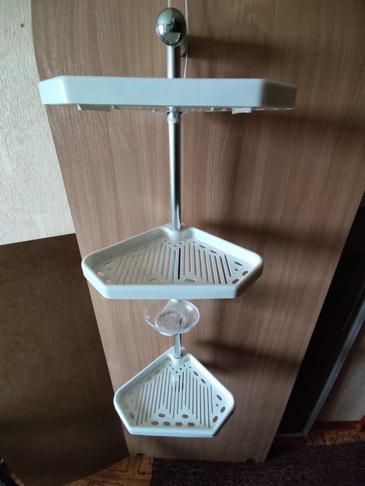 Полиця в ванну пластикова біла