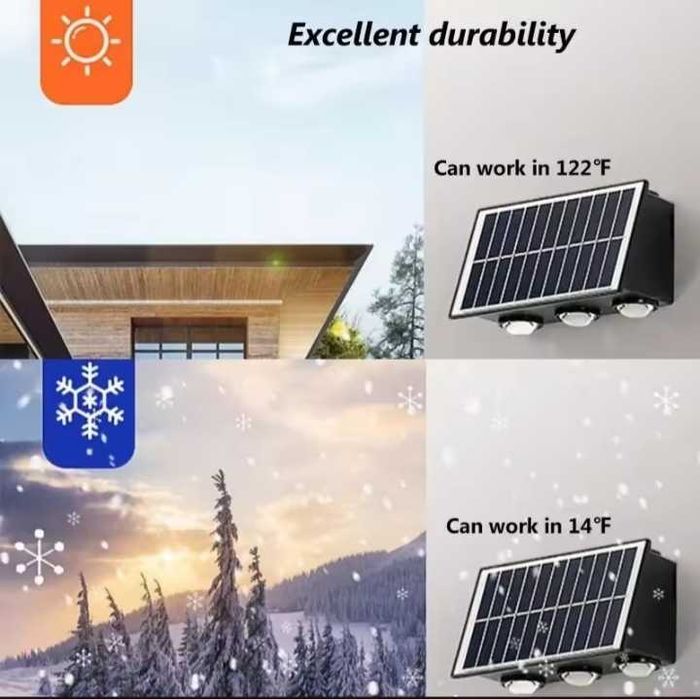 Lampy ścienne LED 10w solarne Klinkiet. Powiększony akumulator 3000mA