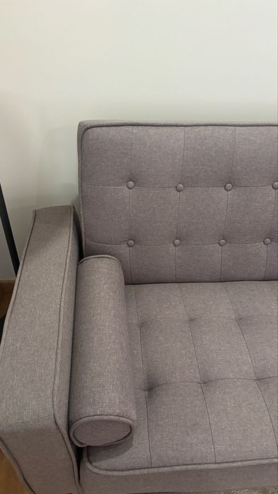 Sofa Cama Cinza Três Lugares Sklum