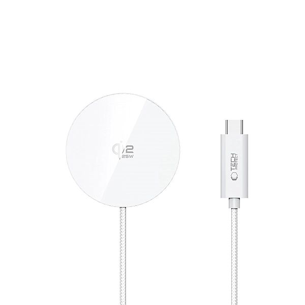 Tech-Protect A50 Magnetic Magsafe Wireless Charger 25W Qi2.2 White