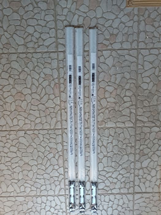Lote 3 perfis 83cm cor carvalho claro novos