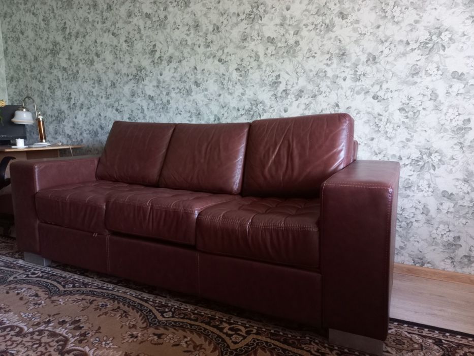 Шкіряний диван ліжко