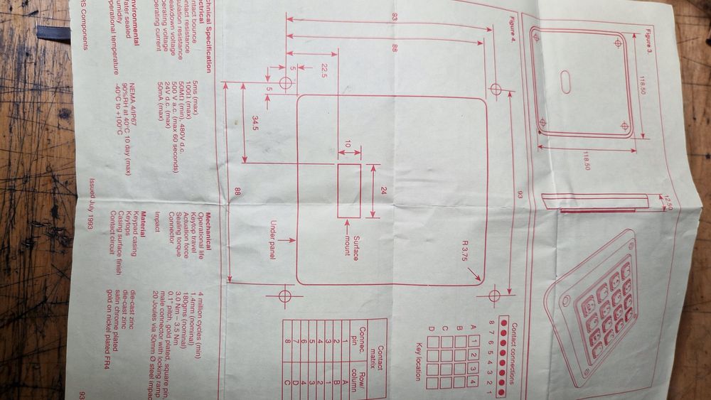Klawiatura, szyfrator wandaloodporny IP67