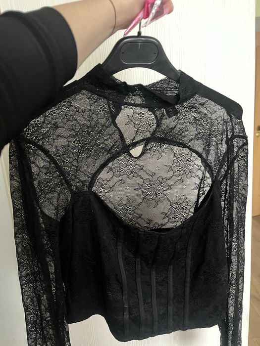 Готична блузка кружевна