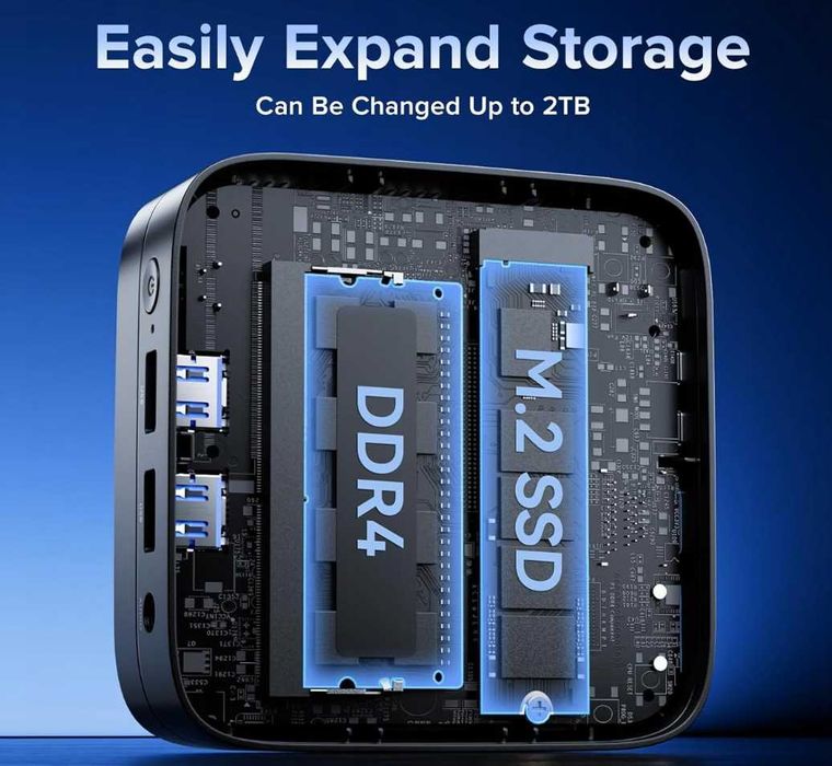 NiPoGi Essenx E1 Mini PC W-11 Pro N95 8 GB RAM 256GB M.2 SSD