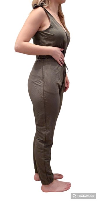 Długi kombinezon oliwkowy/khaki sinsay S