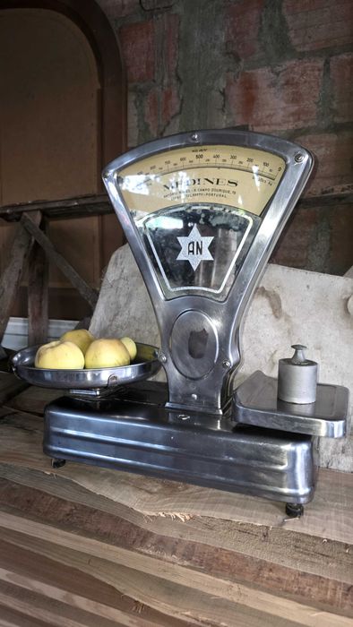 Balança Antiga MEDINES Inox 20kg - António Nunes Lisboa - Original - A Funcionar