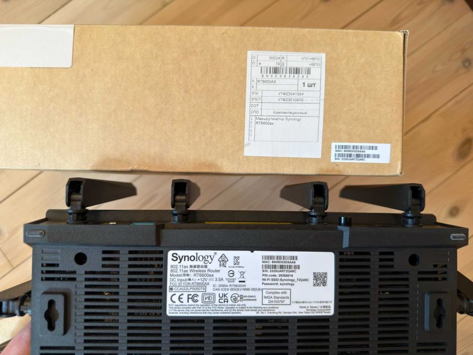 Wi-Fi Mesh комплект Synology RT6600ax + 2x WRX560