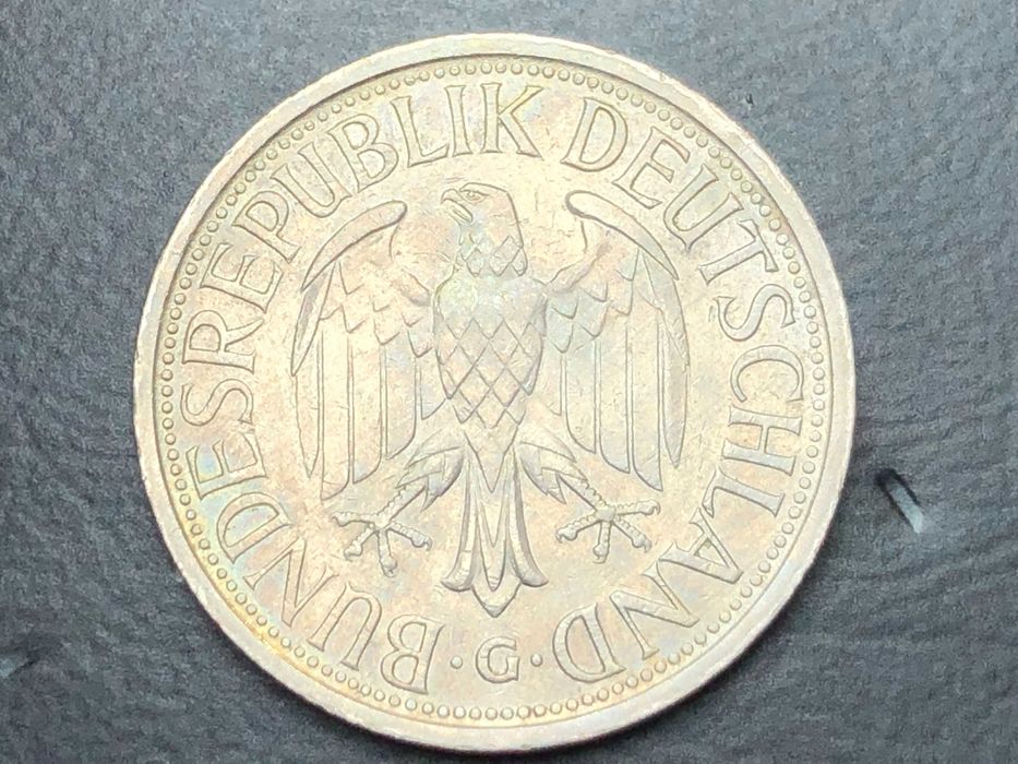 Alemanha 1981 - 1 Mark Letra G - Niquel