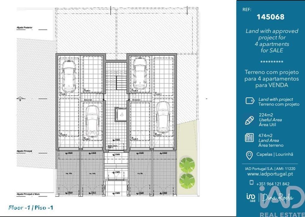 Terreno em Lourinhã e Atalaia de 224,00 m2
