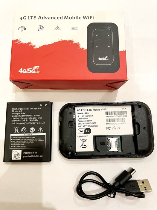 4g LTE Wi Fi роутер модем с аккамулятором под любую сим карту