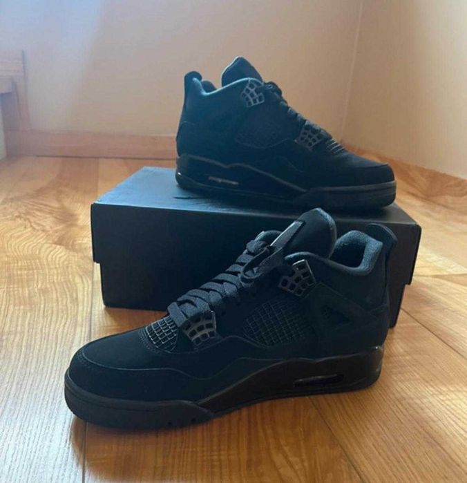 Air jordan 4 retro black men sneakers oryginal buty jordana 36-46