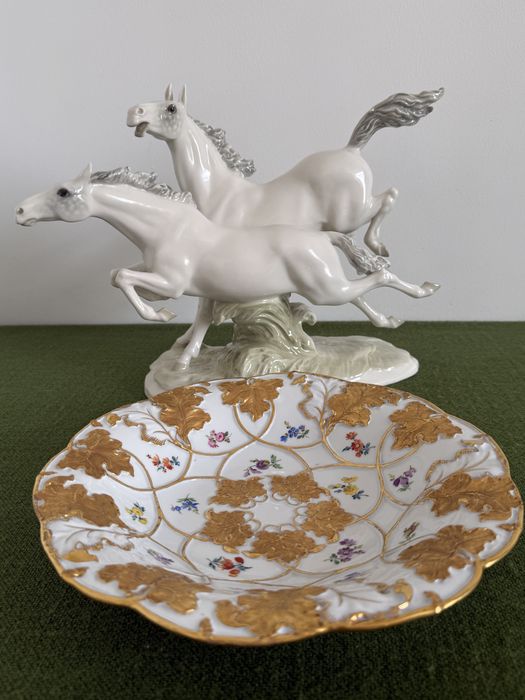 Miśnia Meissen patera rozproszone kwiaty