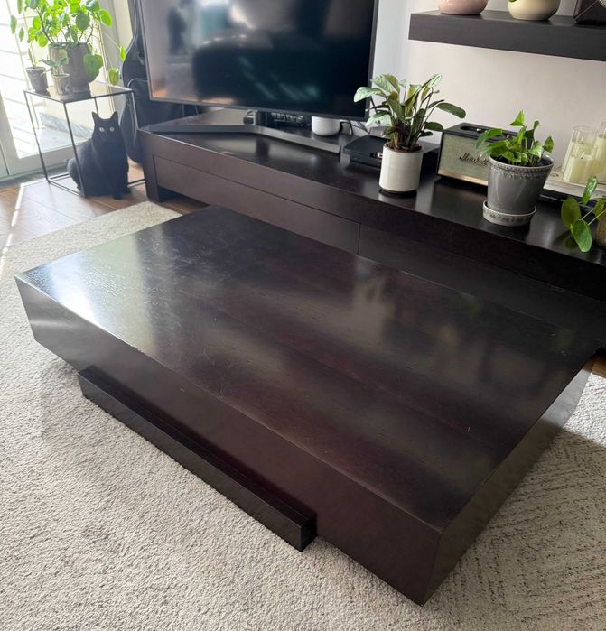 Mesa Centro Sala - Madeira Escura