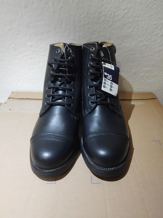 Botins em Couro de Equitação com Atacadores - Tamanho 35 - Paddock 560