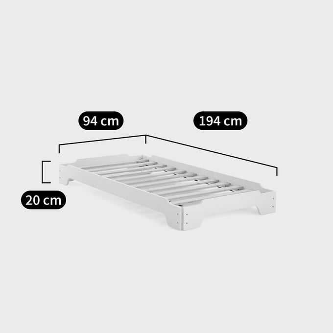 Cama solteiro com estrado e colchao