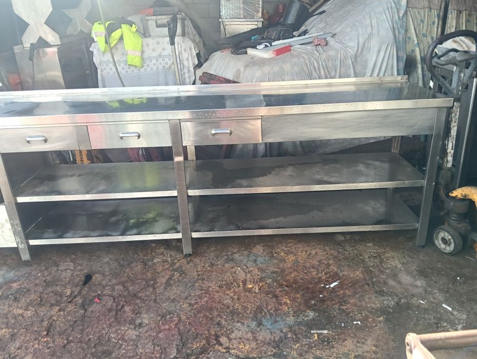 Bancada em inox 4 metros