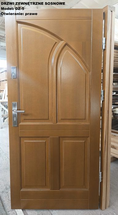 WYPRZEDAŻ DRZWI drewnianych zewnętrznych od producenta, okazja!