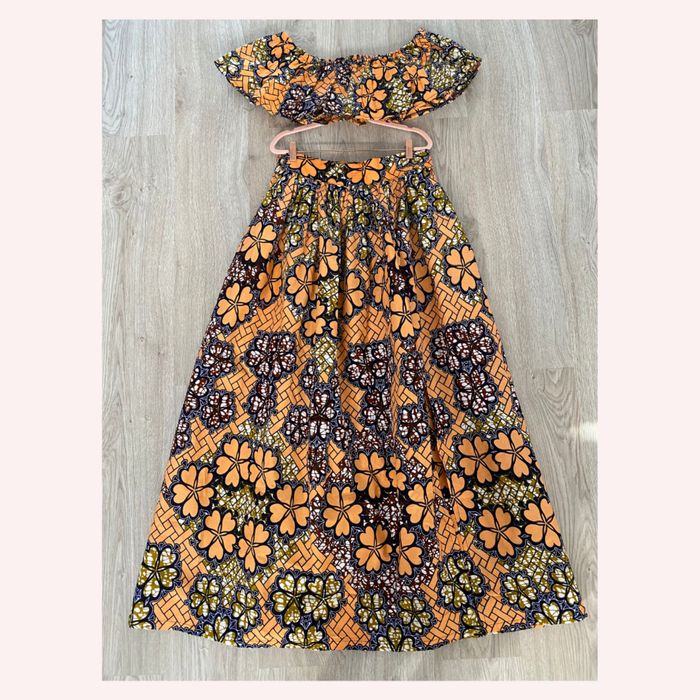 African Print Co Ord Conjunto Saia Macacão XL