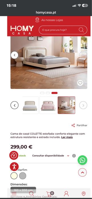 Cama sem colchão
