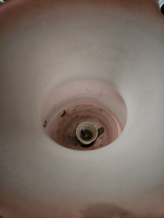 Candeeiro de mesa pintado à mão antiigo