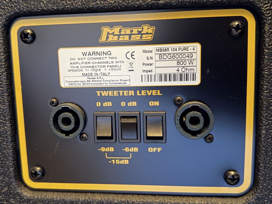 Coluna Markbass MB58R 104 Pure 4 800w 4 ohm