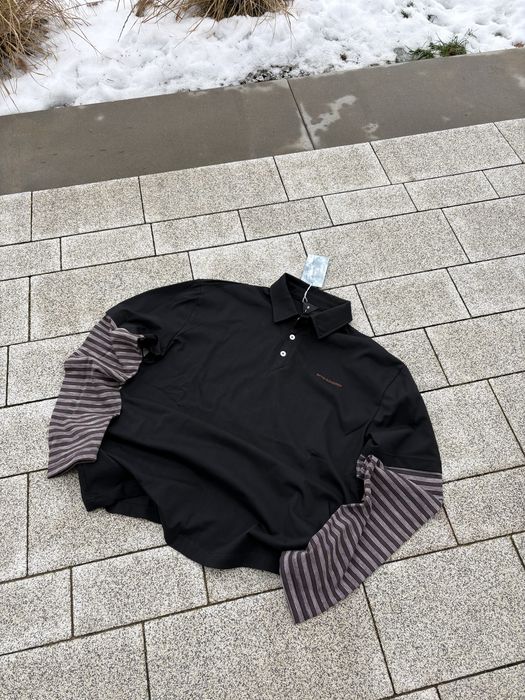 Koszulka z długim rękawem polo longsleeve czarna