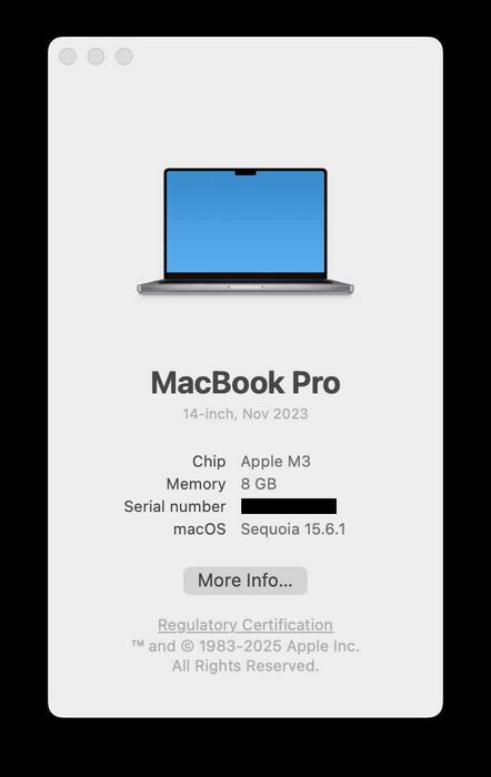 MacBook Pro 14 Mid 2023 Space (MTL73) - 850$ Магазин Гарантия