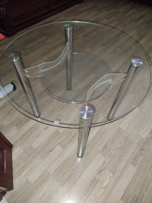 Стол стеклянный круглый
