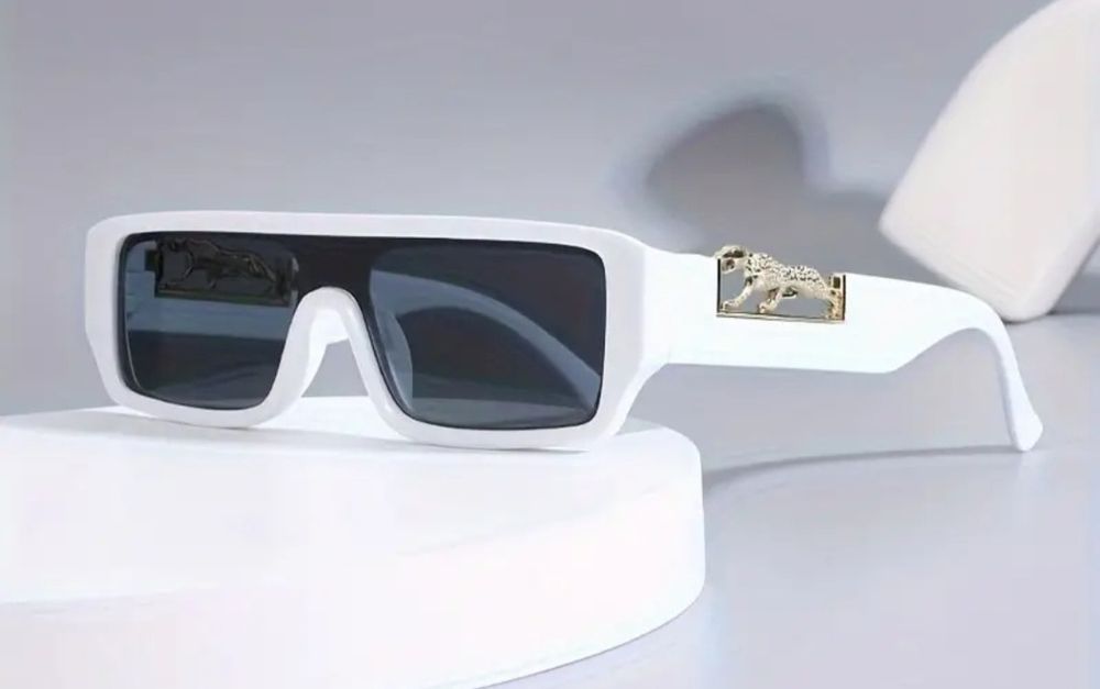 Eleganckie Okulary przeciwsłoneczne Jaguar luksusowe białe